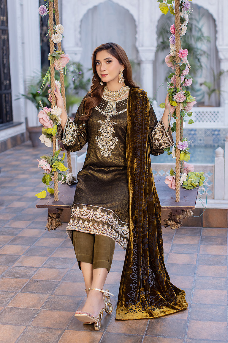 embroidered Banarsi dress USA