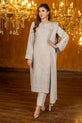 embroidered Dhanak suit for women