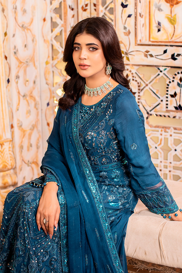 embroidered chiffon maxi dress
