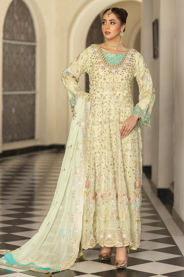 embroidered chiffon wedding dress