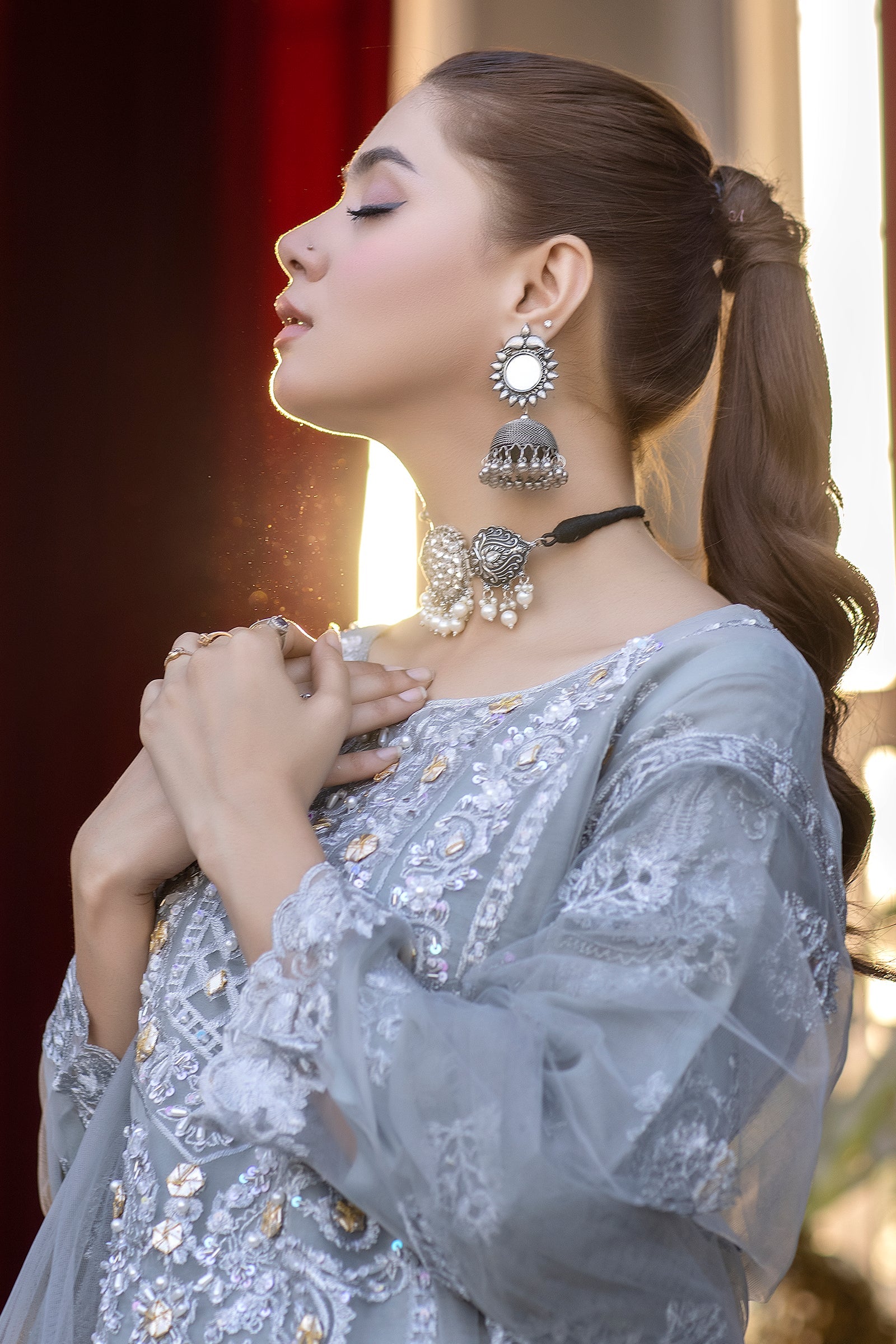embroidered sharara dress usa