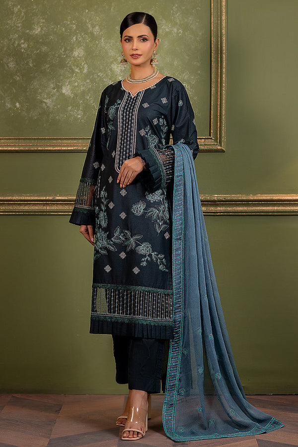 green embroidered readymade dress