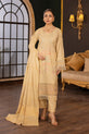 light beige embroidered Dhanak suit