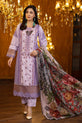 lilac embroidered lawn suit
