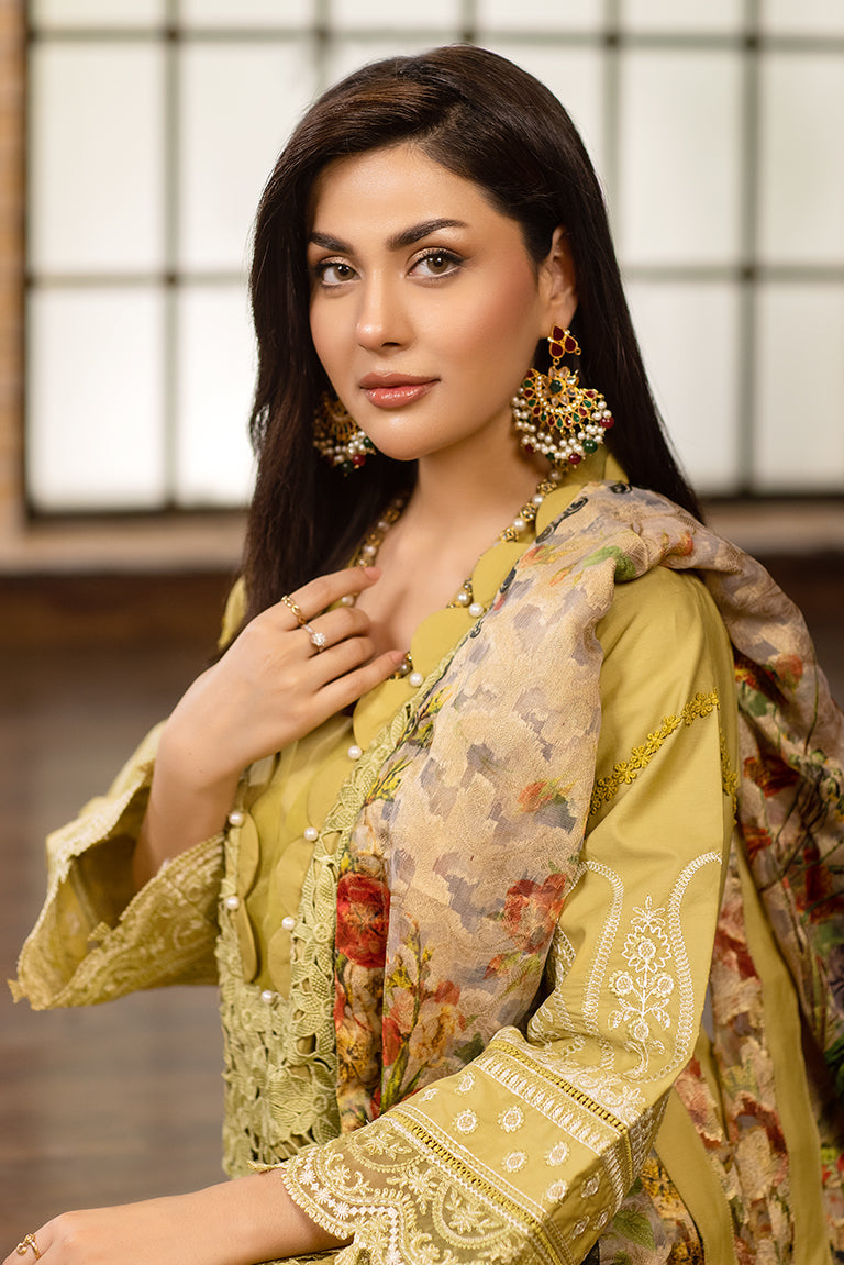 lime embroidered dress