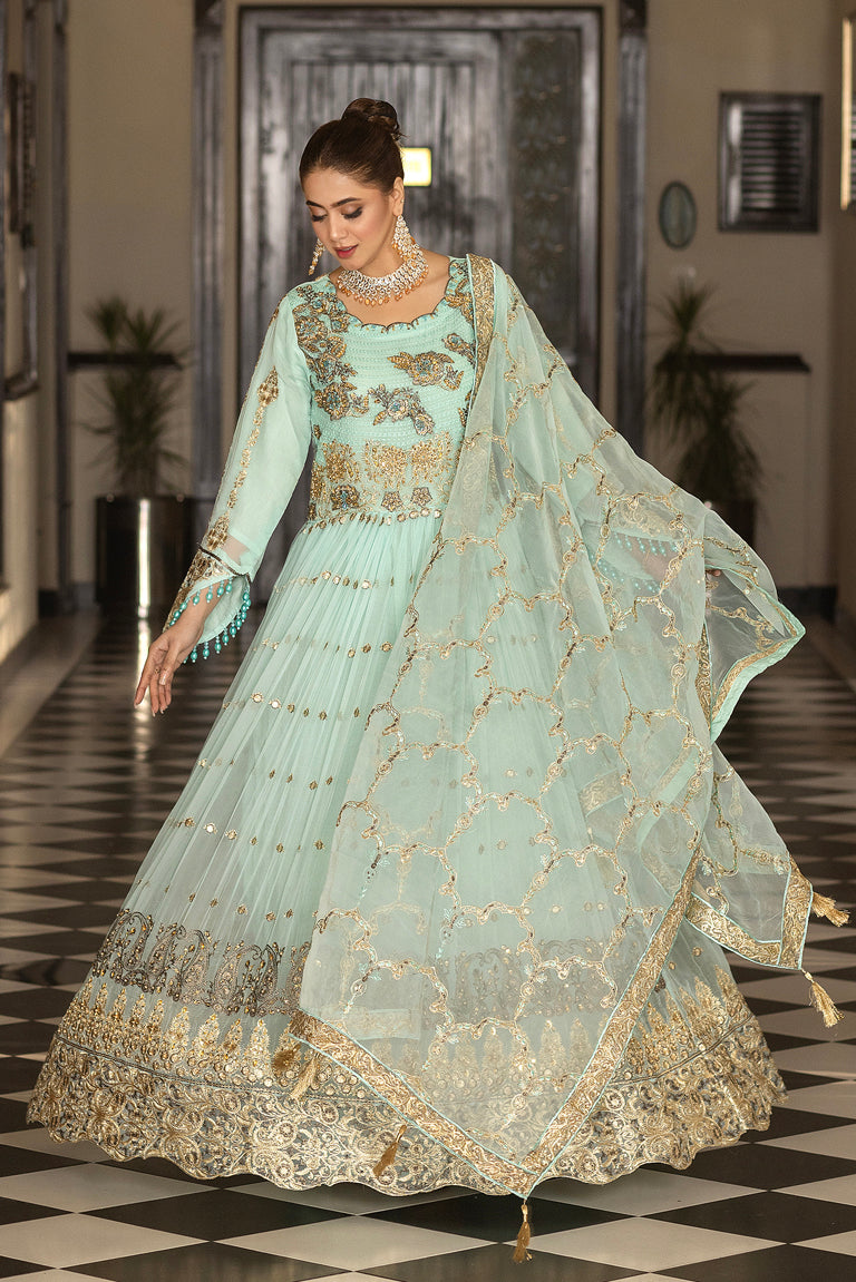luxury Pakistani Chiffon Dress USA
