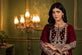 maroon readymade Dhanak dress