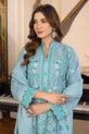 pastel embroidered Dhanak suit