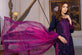 purple embroidery Plus Size Dress