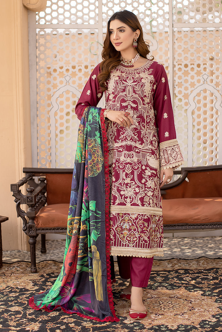 red embroidered linen suit USA