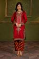 red khaadi dress