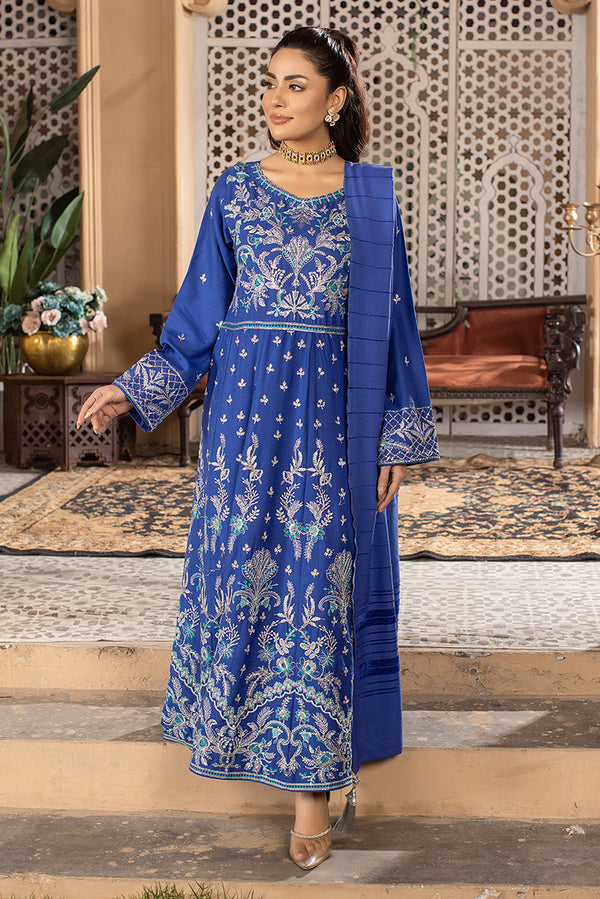 royal blue Dhanak dress