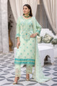white-green chiffon formal dress